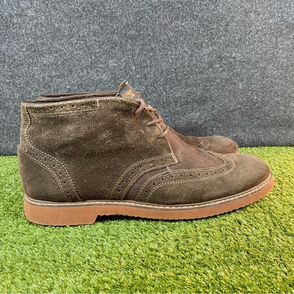 Nunn Bush Leather Chukka Boots Mens Size 11.5 Suede Brown Shock Absorption Wing main image 5